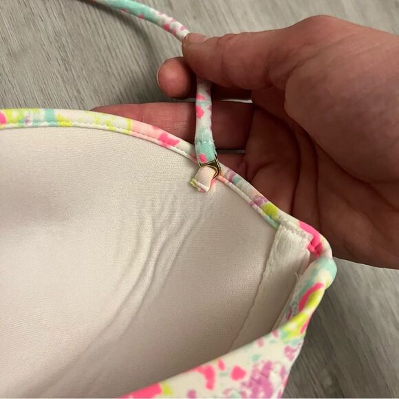 NEW Victoria’s Secret Tie Dye Underwire Bandeau Bikini Set Size Small 34D - Picture 3 of 6